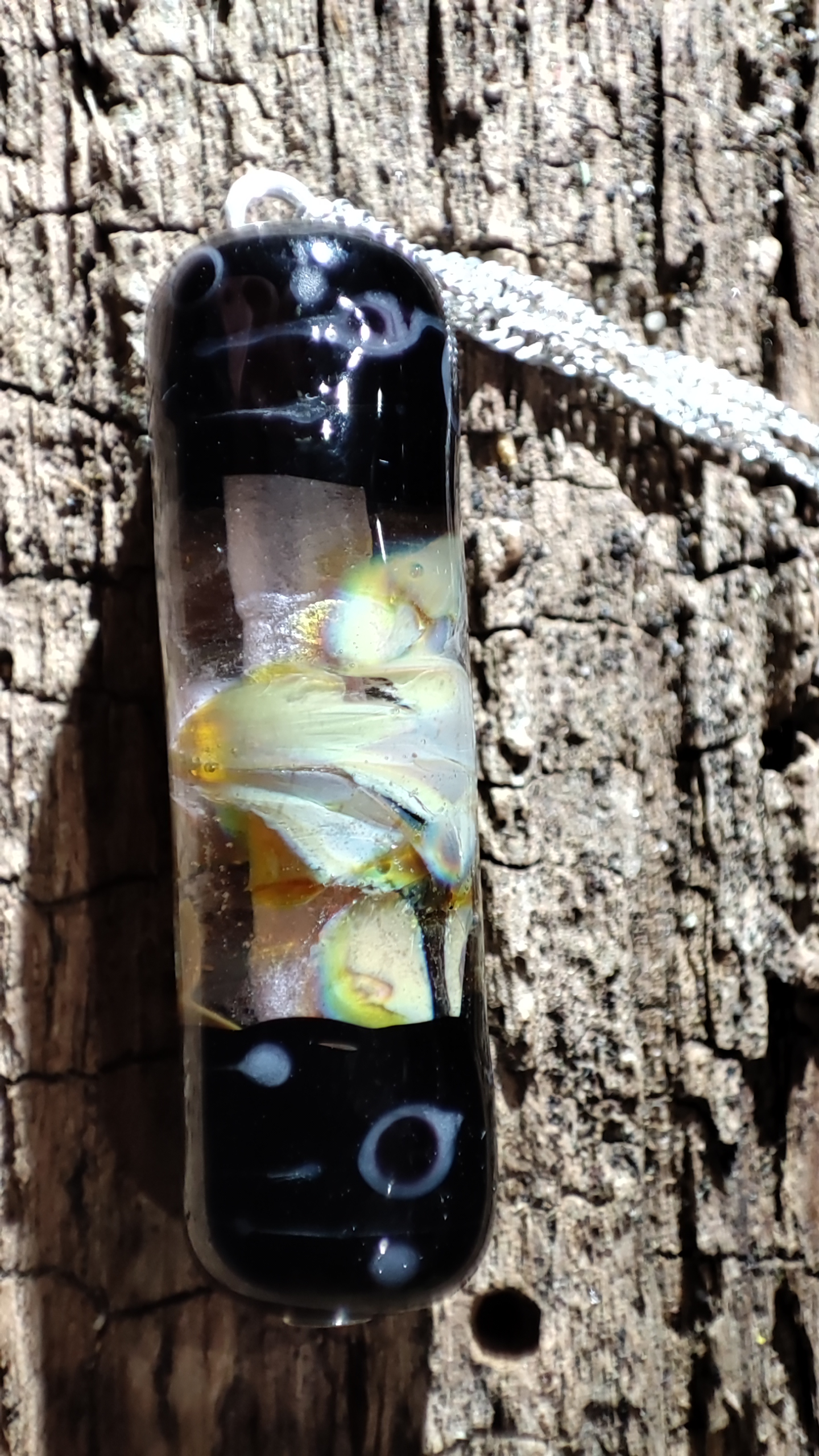 Collier cartouche rose en verre de Murano – Image 3