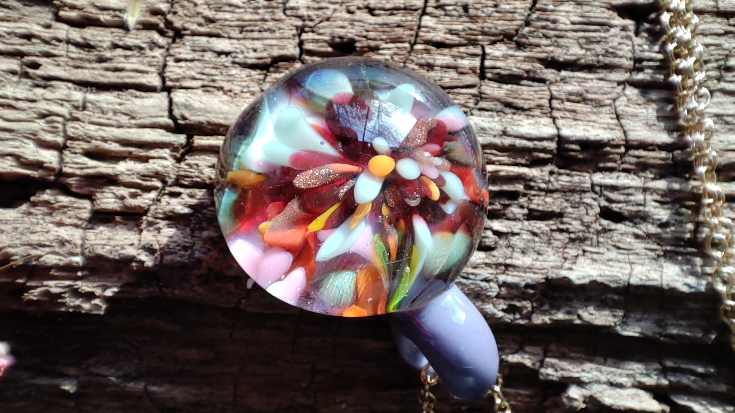 Implosion fleur multicolore Verre de Murano – Image 3