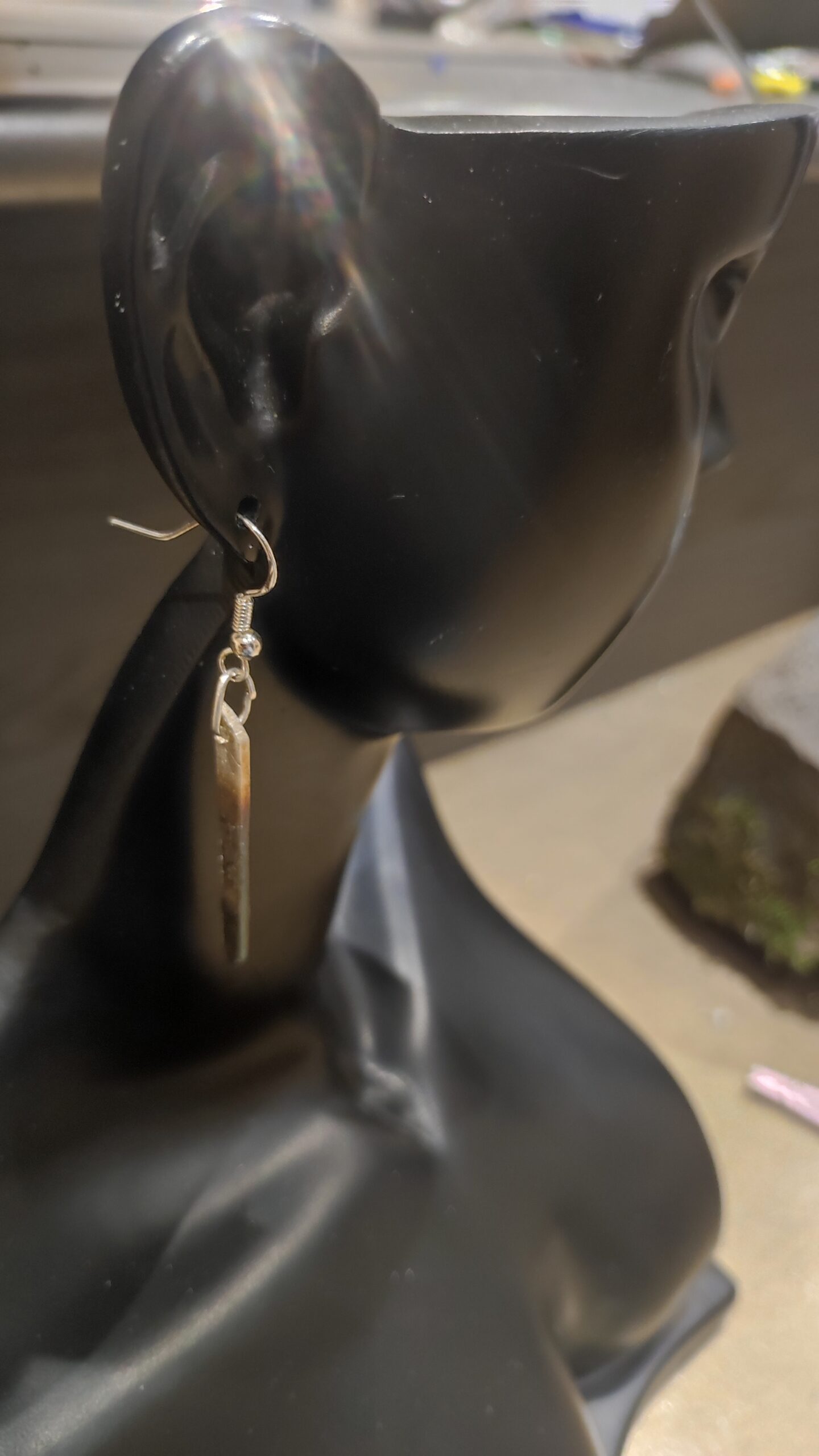 Boucles d'oreilles en argent 999, effet dégradé oxydé - Image 4