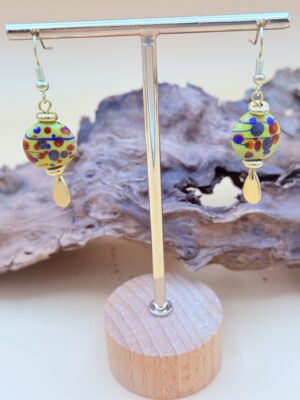 Boucles d'oreilles d'inspiration Pollock