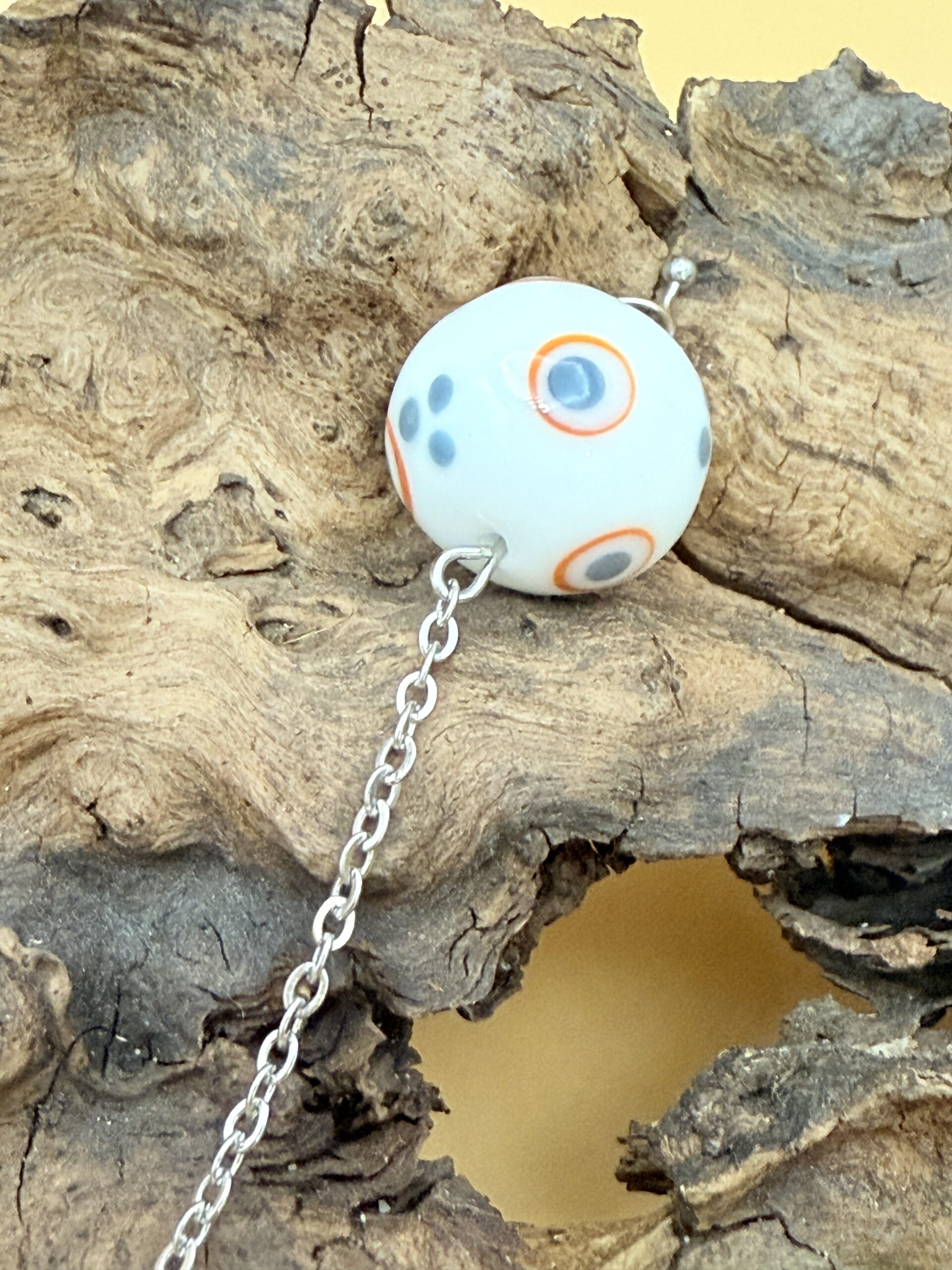 Boule à thé, perle en verre de Murano blanche – Image 3