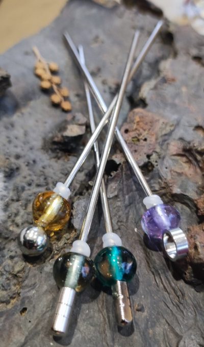Piques apéritif, perles de verre de Murano